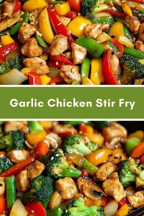 Garlic Chicken Stir Fry Stir Fry Garlic Sauce, Chicken Broccoli Pepper Stir Fry, Stir Fry Recipes In Wok, Chicken Veggie Noodle Stir Fry, How To Stir Fry Chicken, Oven Stir Fry Chicken, Chicken Mushroom Stir Fry Recipes, Slow Cooker Stir Fry Chicken, Delicious Stir Fry Recipes