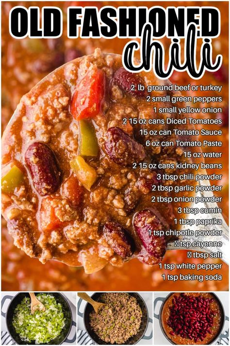 Chilli Cheese Dip, Beef Chili Recipes, Easy Chili Recipe Crockpot, Hamburger Meals, Ground Beef Chili, Crock Pot Ideas, Herb Roasted Potatoes, Homemade Soups, Best Chili