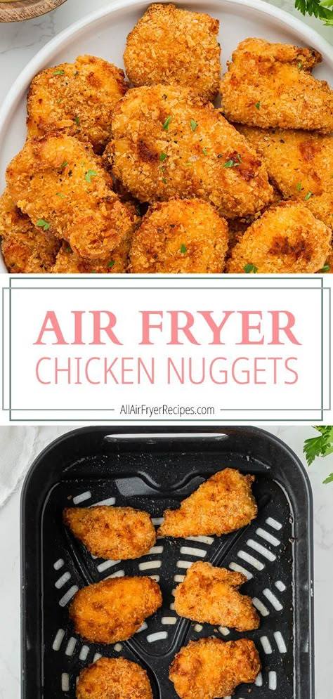 Chicken Nugget Air Fryer, Air Fryer Chic Filet Nuggets, Homemade Chicken Nuggets Air Fryer, Air Fryer Chicken Nuggets Homemade, Airfryer Chicken Nuggets, Air Fryer Nuggets, Air Fry Chicken Nuggets, Air Fried Pizza, Chicken Nuggets Air Fryer