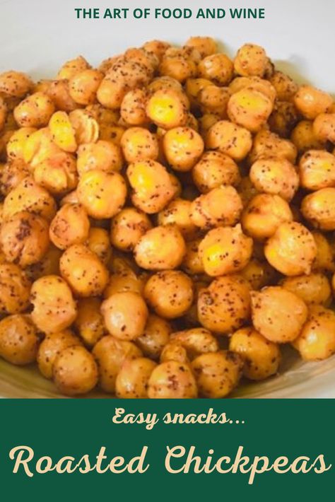 Roasted Garbanzo Bean Recipes, Baked Garbanzo Beans, Spicy Roasted Chickpeas, Roasted Garbanzo Beans, Garbanzo Bean Recipes, Cooking Garbanzo Beans, Oven Roasted Chickpeas, Pea Snacks, Ww Snacks