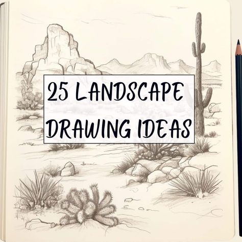 Here are 25 landscape drawing ideas to get you started: Landscape Ideas Painting Pencil, Graphite Pencil Drawings Landscapes, Ink Wash Painting Landscape, Free Drawings To Trace, Landscape Drawing Ideas Sketch, Art Sketches Landscape, Sketch Ideas Landscape, Drawing Trees Simple, Realistic Landscape Pencil Drawings