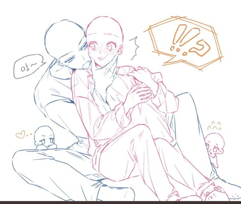 Couple Poses Drawing, Couple Poses Reference, Drawing Bases, Ship Drawing, Body Reference Drawing, 캐릭터 드로잉, Dessin Adorable, Figure Drawing Reference, Anime Drawings Tutorials