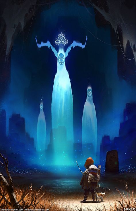 Journey of Anoh: Ancestral Spirits, Christopher Balaskas on ArtStation at https://www.artstation.com/artwork/QX4GL Spirit World Art, Explorer Character, Fantasy Culture, World Concept Art, 다크 판타지, Spirit World, Fantasy Setting, Art Et Illustration, A Ghost