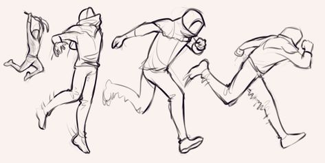 Running And Tripping Reference, Running Pose Sketch, Running From Someone Reference, Draw Running Poses, Male Running Pose Drawing, Running Side View Reference, Running Character Pose, Feet Running Reference, Leaping Drawing Reference