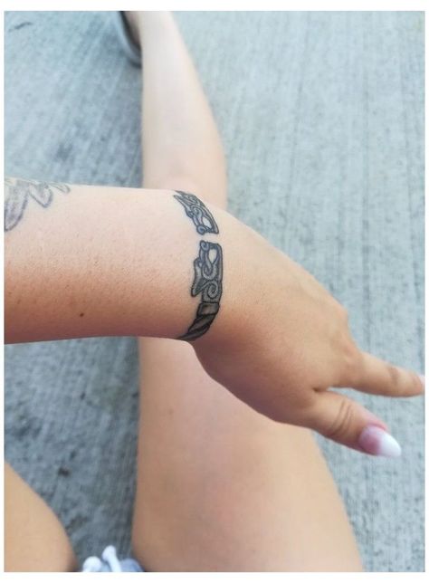 Viking Wrist Tattoos Men, Norse Wrist Tattoo, Norse Bracelet Tattoo, Viking Arm Band Tattoo, Viking Bracelet Tattoo, Viking Wrist Tattoo, Dragon Bracelet Tattoo, Viking Band Tattoo, Viking Armband Tattoo