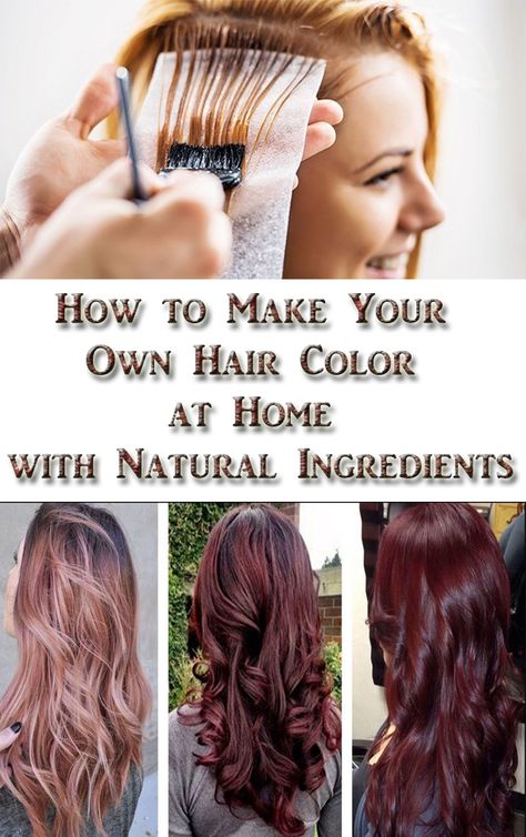 Homemade Hair Color, Natural Red Hair Dye, Homemade Hair Dye, How To Darken Hair, Diy Hair Dye, How To Dye Hair At Home, Natural Hair Diy, Natural Red Hair, Diy Hair Color