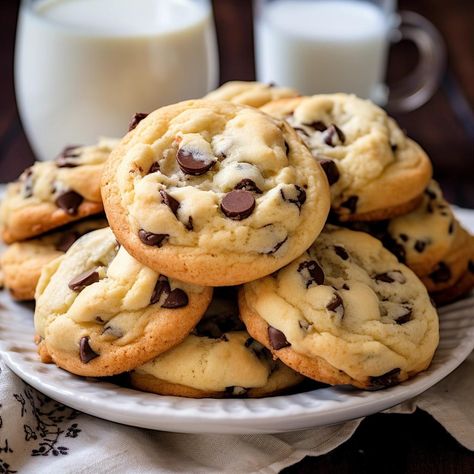 Soft Batch Cream Cheese Chocolate Chip Cookies Soft Batch Cream Cheese Chocolate Chip Cookies, Cream Cheese Chocolate Chip, Cream Cheese Chocolate Chip Cookies, Soft Batch, No Egg Desserts, Au Gratin Recipes, Chocolate Chip Cookies Ingredients, Italian Cream Cakes, Chocolate Whipped Cream