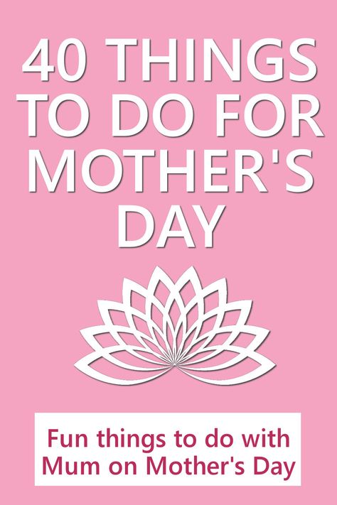 Ideas for fun things you can do with your beloved mother on Mother's Day. Things To Do With Mom, Ideas For Fun, Indoor Picnic, Bungee Jumping, Spa Day At Home, Afternoon Tea Parties, Diy Spa, Homemade Face, Homemade Face Masks