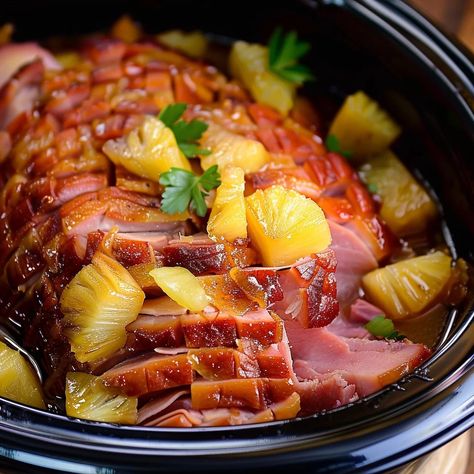 How to Make Crock Pot Brown Sugar Pineapple Ham – Charm Recipes Ham In The Crockpot With Pineapple, Ham And Pineapple Crockpot, Ham Recipes Pineapple Cherry, Crockpot Spiral Ham Pineapple, Canned Ham Recipes Crock Pots, Pineapple Ham Recipes Baked, Crockpot Ham With Pineapple Brown Sugar, Ham In Crockpot With Pineapple, Crockpot Pineapple Ham