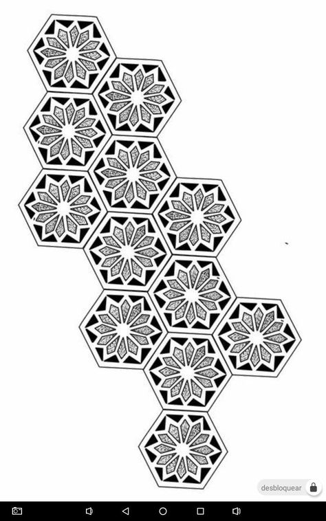 Geometric Tattoo Stencil, Geometric Tattoo Sleeve Designs, Hexagon Tattoo, Geometric Tattoo Pattern, Flower Of Life Pattern, Geometric Mandala Tattoo, Geometric Sleeve Tattoo, Tattoo Filler, Sacred Geometry Patterns