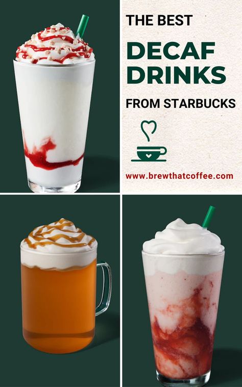 20 Best Decaf Drinks at Starbucks Top Starbucks Drinks, Decaf Starbucks Drinks, Drinks From Starbucks, Drinks At Starbucks, Caffeine Free Drinks, Kids Drinks, Secret Starbucks Recipes, Secret Starbucks Drinks, Caffeine Drinks