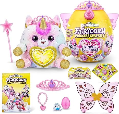 Amazon.com: Rainbocorns Fairycorn Princess Surprise (Unicorn) by ZURU 11" Collectible Plush Stuffed Animal, Surprise Egg, Wearable Fairy Wings, Magical Fairy Princess, Ages 3+ for Girls, Children : Toys & Games Princes Disney, Trendy Toys, Top Christmas Gifts, Magical Accessories, Cute Surprises, Surprise Egg, Elf Doll, Lego Minecraft, Lego Harry Potter