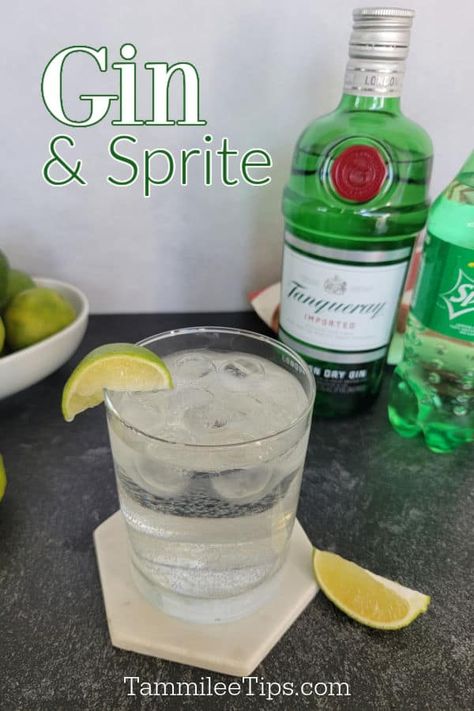 Sprite Cocktail, Tequila And Sprite, How To Make Tequila, Sprite Recipe, Vodka Sprite, Strawberry Gin, Mixed Drink Recipes, Adult Beverages Recipes, Wedges Recipe