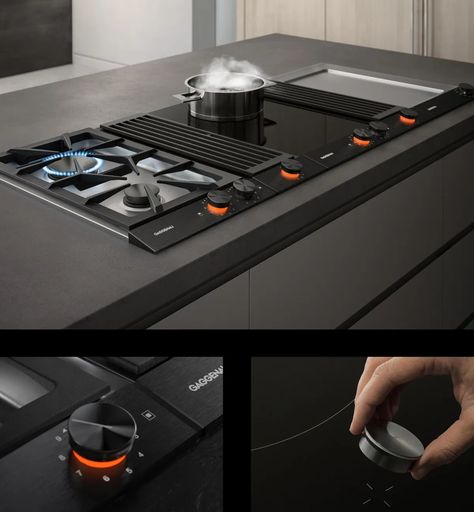 Gaggenau Hob - inspired by professional Kitchens | Gaggenau Gaggenau Kitchen, Electric Cooktop Kitchen, Kitchen Hob, Gaggenau Appliances, European White Oak Floors, Kitchen Appliances Luxury, Kitchen Technology, Luxury Appliances, Gas Hob