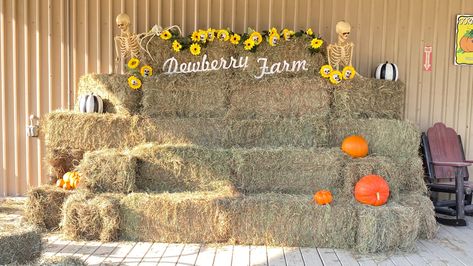 Farm Photo Booth, Photobooth Idea, Rustic Party Ideas, Hay Bale Seating, Photo Op Ideas, Rustic Party Decor, Outdoor Photo Booths, Photo Booth Photo, Event Photo Booth