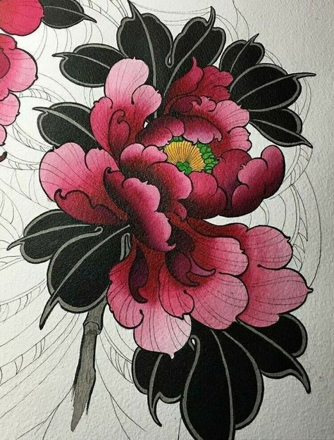 Japanese Peony Tattoo, Wildflowers Tattoo, Japanese Flower Tattoo, Garden Tattoos, Floral Tattoo Sleeve, Peonies Tattoo, Tattoo Desings, Japanese Tattoo Designs, Japanese Tattoo Art