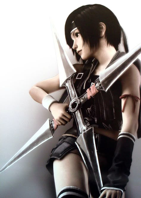 Final Fantasy VII: Advent Children -  Yuffie Kisaragi Yuffie Kisaragi, Cloud And Tifa, Advent Children, Final Fantasy Collection, Fantasy Kingdom, Final Fantasy Artwork, Final Fantasy Vii Remake, Final Fantasy Art, Cloud Strife