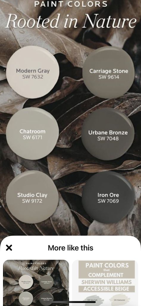 2023 Interior Wall Paint Colors, Agreeable Gray Kitchen Color Scheme, Wherein Williams Dark Gray, Dark Farmhouse Paint Colors, Dark Neutral Color Palette Bedroom, Modern Industrial Interior Color Palette, Paint Colors For Mountain Home, Cabin Exterior Color Schemes Paint, Modern Craftsman Color Palette