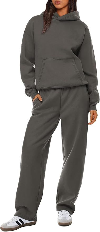 Amazon.com: XIEERDUO Womens 2 Piece Outfits 2024 Sweatsuit Set Oversized Sweatshirt Track Suits Matching Sweat Sets for Women Wide Leg Sweatpants Coffeegrey XL : Clothing, Shoes & Jewelry Sweat Set Women, Sweat Set Outfits Women, Sweat Pants Outfit For School, Amazon Sweatpants, Matching Set Outfit Sweats, Sweat Set Outfits, Matching Sweat Sets, Womens 2 Piece Outfits, Sweatsuit Outfits