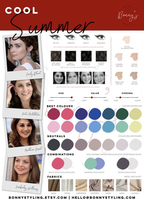 Summer Cold Color Palette, Make Up For Cool Summer Type, Cool Summer Color Palette Nail Polish, House Of Color Summer Hair Colors, Cool Muted Summer Palette, Cool Summer Color Palette Clothes, Cool Summer Palette Hair, Cold Summer Palette, Cool Summer Color Combinations