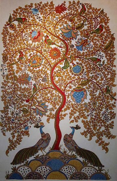 Kalamkari Art, Gond Art, Gond Painting, Tree Of Life Painting, Kalamkari Painting, Tree Of Life Art, Posca Art, Pichwai Paintings, Indian Painting