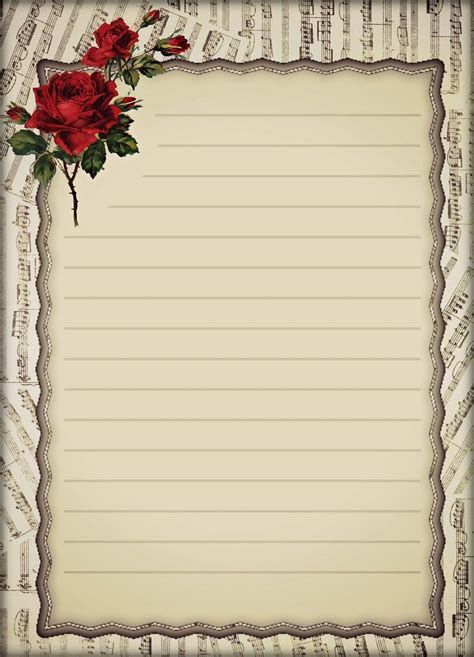 Vintage Writing Paper, Stationary Printable, Printable Lined Paper, Lined Writing Paper, Writing Paper Printable Stationery, Free Printable Stationery, Vintage Writing, Writing Paper Printable, Floral Stationery