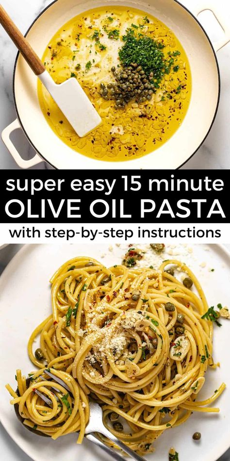 Olive Oil Noodle Recipes, Olive Oil Pasta Sauce Recipes, Olive Oil Spaghetti, Pasta With Olive Oil Sauce, Pasta Oil Sauce, Pasta Recipe With Olive Oil, Pasta Recipes Olive Oil, Oil Noodle Recipe, Recipes Using Olive Oil