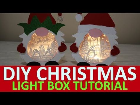 Cricut Christmas Projects, Cricut Paper Crafts, Svg Projects, Xmas Projects, Diy Christmas Lights, Christmas Quilling, Cricut Christmas Ideas, Merry Christmas Diy, Light Boxes