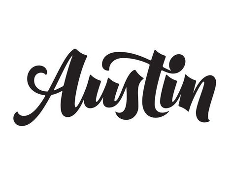 Austin Austin Tattoo Name, Birthday Font Design, Happy Birthday Font Style, Happy Birthday Font Aesthetic, Lettering Fonts Cursive, Austin Name, Cursive Tattoo Fonts, Brush Lettering Font, Expressive Type