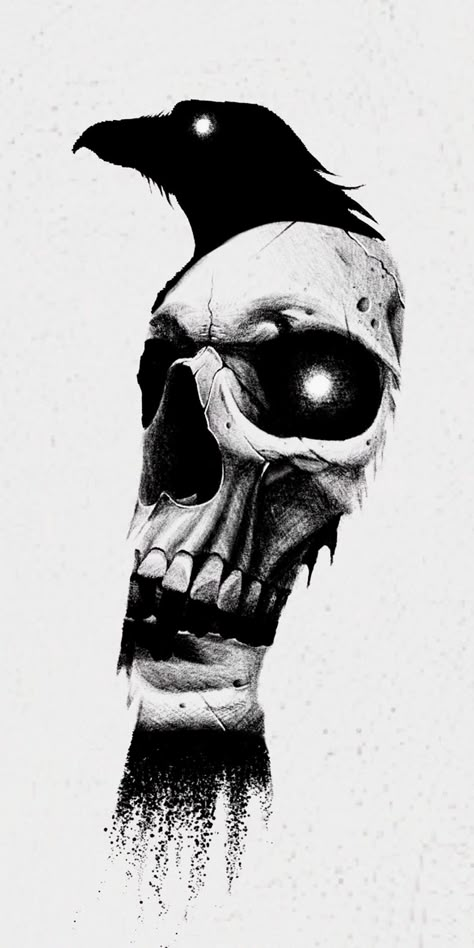 Skull Art Tattoo, Skull Sleeve Tattoos, Skull Sleeve, Scary Tattoos, Skull Art Drawing, Tattoo Style Drawings, Dark Art Tattoo, Skull Tattoo Design, Skull Artwork