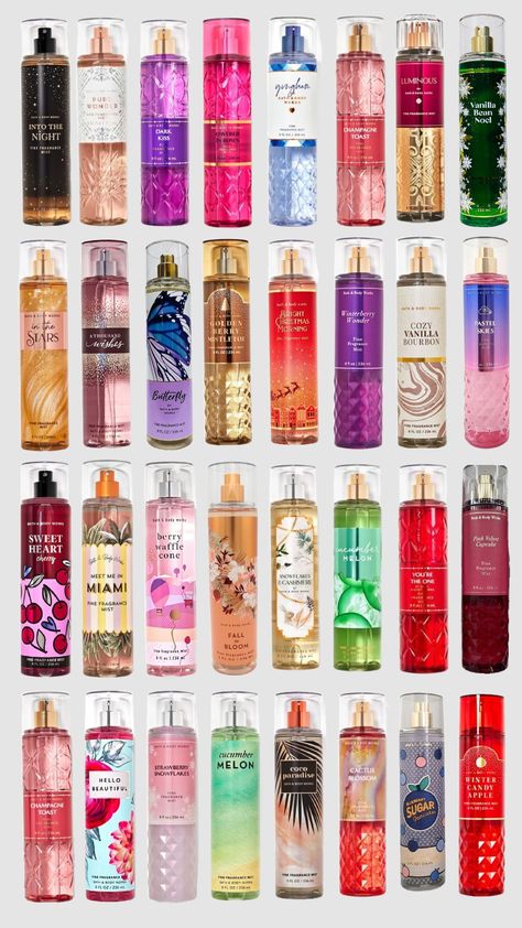 Bath And Body Works Fragrances, Good Bath And Body Works Scents, Victoria Secret Mist, Perfume Inspiration, Blossom Perfume, Mist Perfume, Perfume Organization, Sephora Skin Care, Quick Natural Hair Styles