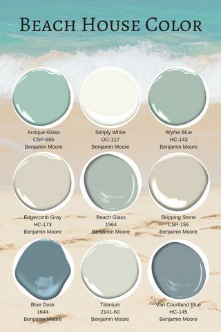 Green Beach Bedroom Ideas, Half Bath Beach Theme, Beach Living Room Paint Colors, Beach Bedrooms Coastal Style Chic, Nautical Bathroom Paint Colors, Beach Bedroom Accent Wall, Beach Themed Master Bath, Beach Theme House Decor, Large Nautical Wall Art