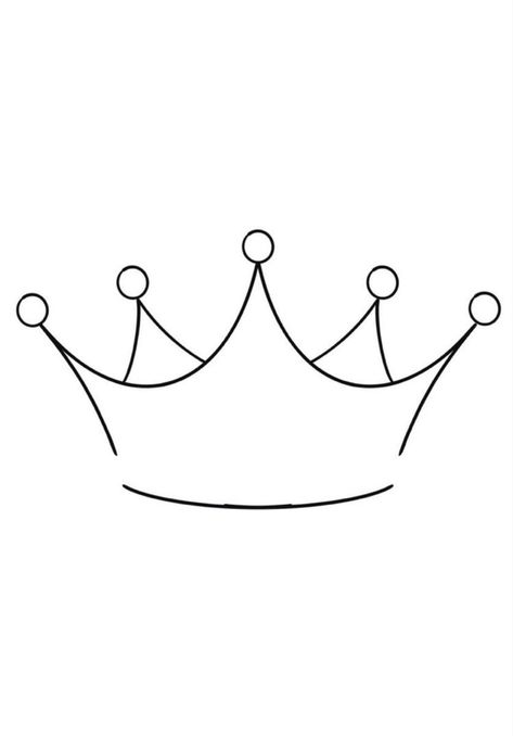 King Crown Drawing Simple, Crown Line Tattoo, Crown Simple Drawing, Crown Tattoo Outline, Crown Aesthetic Drawing, How To Draw A Crown, Drawings Of Crowns, Crown Outline Tattoo, Crown Drawing Simple