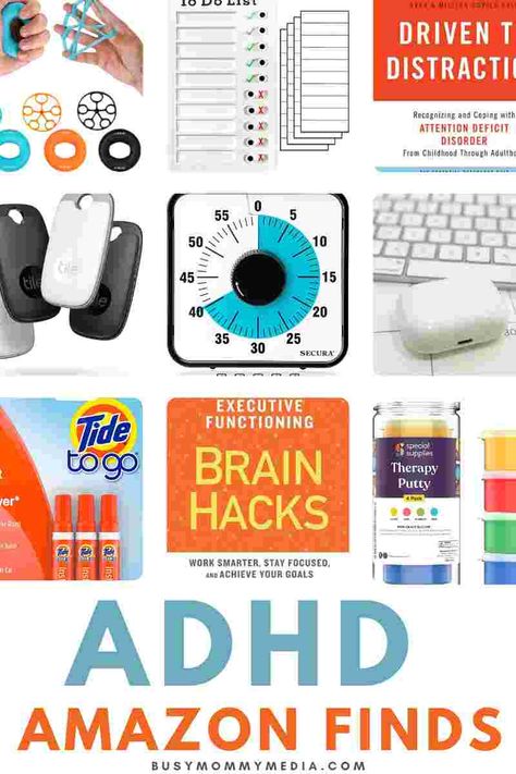 ADHD Amazon Finds - ADHD Hacks Things I Didn’t Know I Needed, Things That Make Life Easier, Adult Add Life Hacks, Neurodivergent Life Hacks, Add Kids Tips, Books For Adhders, Study Tips For Adhders, Amazon Findings, Therapy Putty