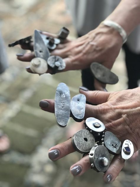 #119 Susan Lenart: Creating Sacred Devotional Jewelry | Home Big Statement Rings, Hollow Form, Silver Jewelry Design, Silver Jewelry Handmade, Jewelry Photography, Creative Jewelry, Sea Glass Jewelry, Contemporary Jewelry, Artistic Jewelry