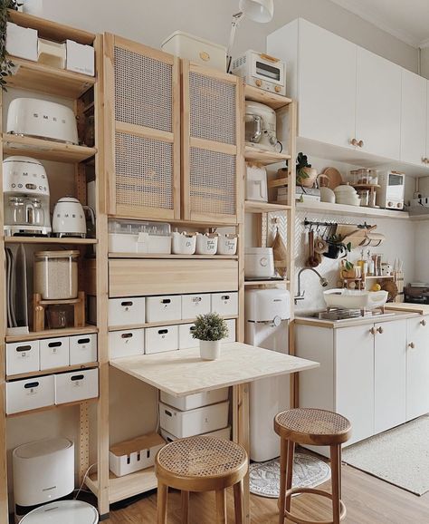 Ivar Kitchen Ideas, Ivar Kitchen, Ivar Shelves, Ikea Ivar Shelves, Ivar Ikea, Crazy Home, Ikea Ivar, Central Kitchen, Lightbulbs