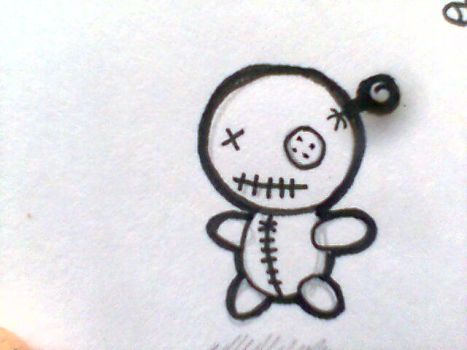 Completed Voodoo Doll #2 Voodoo Doll, Skeleton, Deviantart, Black And White, White, Black