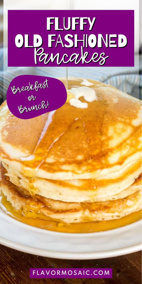 Old Fashioned Pancakes, Classic Pancake Recipe, Weekend Brunch Recipes, Homemade Pancake Mix, Easy Breakfast Smoothies, Fluffy Pancake Recipe, Homemade Pancake Recipe, Pancake House, Best Pancake Recipe