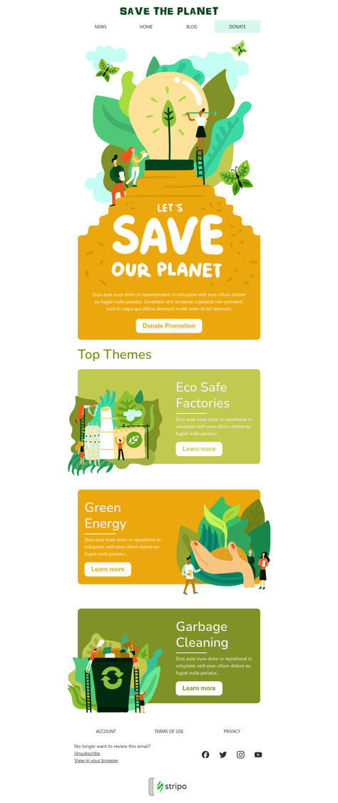 Earth Hour Email Template «Save the planet» for Nonprofit industry. Create eye-catching templates that leave a lasting impact.🌠🌟 Follow us on Pinterest for design and marketing hacks! 📈💌  #earthhour #stripoemail #emailtips #emailnewsletter #emailtemplate #emaildesign #emailmarketing #emaildesignlayout Newsletter Design Inspiration Creative, Thanksgiving Email Marketing, E Commerce Email Design, Email Templates Business, Edm Email Design, Creative Emailer Design Layout, Minimalist Email Design, Event Email Design, Fun Newsletter Design