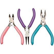 Cousin Tool Kit, 3-Piece, Onе Paсk : Amazon.co.uk: Home & Kitchen Jewelry Tool, Round Nose, Chain Nose Pliers, Tools Jewelry, Jewelry Pliers, Jewelry Making Tools, Floral Wire, Aqua Color, Making Tools