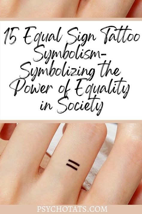 Equal Sign Tattoos Equal Sign Tattoo Meaning, Equal Tattoo Symbol, Human Rights Tattoo Ideas, Equality Tattoos For Women, Inclusion Tattoos, Ally Tattoo Lgbtq, Human Rights Tattoo, Gender Symbol Tattoo, Social Justice Tattoo