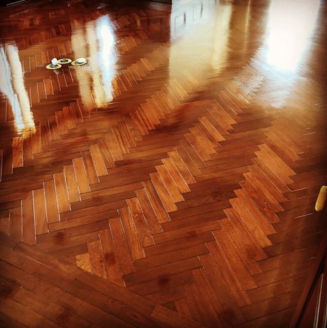 Red Mahogany Floors, Hearing Bone, Mahogany Flooring, Maple Floors, Gramercy Park, Dark Mahogany, Van Interior, Red Maple, Wooden Floors