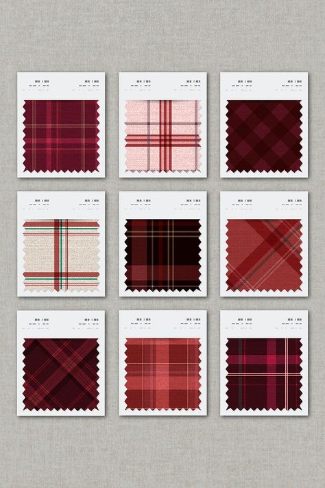 Plaid Fabric Swatch, Checks Design Pattern Fabrics, Plaid Checks Pattern, Plaid Design Pattern, Swatch Board Fashion Fabric, Fabric Chart Fashion Portfolio, Fabric Samples Swatches, Swatch Board Ideas, Fabric Swatches Ideas Fashion Portfolio