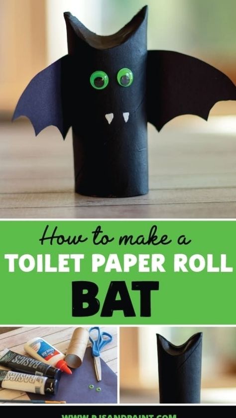 This toilet paper roll bat is a great craft to do with your kids this Halloween. You can place them all around your house for fun seasonal decorations. #halloweendecor #halloweenideas #halloweendecoration Halloween Toilet Paper Roll, Halloween Toilet Paper Roll Crafts, Toilet Paper Roll Bat, Paper Roll Crafts For Kids, Halloween Toilet Paper, Spooky Crafts, Strašidelný Halloween, Bat Craft, Casa Halloween