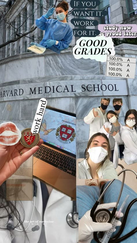 harvard medical school🩺🩻 Harvard Med School, Future University, University Inspiration, Midwifery Student, Dream University, Harvard Students, College Vision Board, Medical School Life, College Motivation