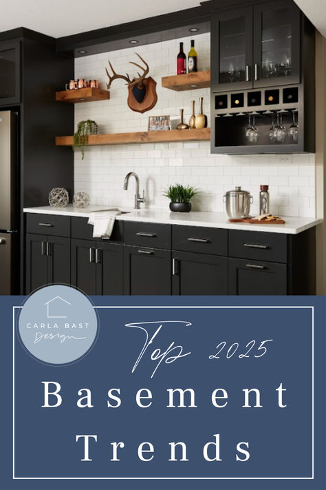 The Best Basement Design Ideas and Trends for 2025 Basement With Wet Bar Ideas, Family Room Design With Bar, Basement Remodel Floor Plans, Basement Cabinet Colors, Basement Blueprints Floor Plans, Basement Interior Design Ideas, Small Basement Kitchen With Island, Basements With Bars, Remodeled Basement Ideas