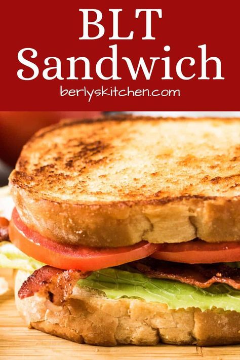 A classic BLT sandwich recipe featuring crunchy bacon, crispy fresh lettuce and juicy ripe tomatoes sandwiched between two slices of buttery toasted bread! #berlyskitchen Perfect Blt Sandwich, Blt Grilled Cheese Sandwich, Blt Grilled Cheese, Blt Sandwich Recipes, Classic Blt Sandwich, Blt Recipes, Easy Healthy Smoothie Recipes, Fresh Tomato Soup, Bacon Lettuce Tomato