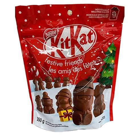 Amazon.com : Nestle Kitkat Festive Friends Christmas Santa Chocolate, 150g/5oz {Imported from Canada} : Grocery & Gourmet Food Kitkat Christmas, Canada Chocolate, Shuffles Ideas, Brrr Basket, Xmas Food Gifts, Brr Basket, Santa Chocolate, Christmas Chocolates, Burr Basket