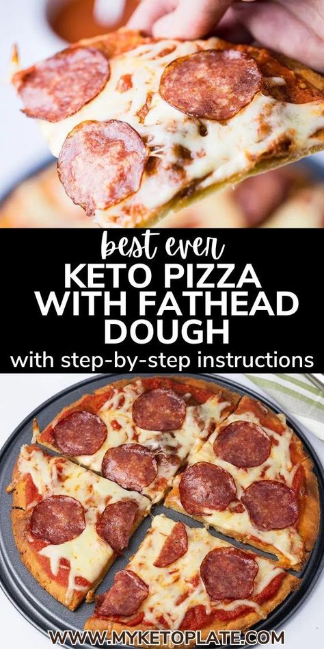 This keto pizza with fathead dough is a breeze to make at home. The dough requires just 4 simple ingredients and tastes remarkably like the real thing—crispy, chewy, and absolutely delicious. Top it with your favorite ingredients for a heavenly slice that's low in carbs, with only 4 net carbs per serving. Unlike cauliflower crust, this mozzarella cheese crust boasts a fantastic texture—super chewy with crispy edges. Keto Pizza Crust Recipe, Keto Pizza Crust, Fathead Dough, Mozzarella Pizza, Ketones Diet, Keto Lunch Recipes, Pizza At Home, Cheese Crust, Pizza Crust Recipe