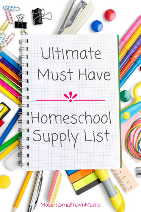 Homeschool supply List